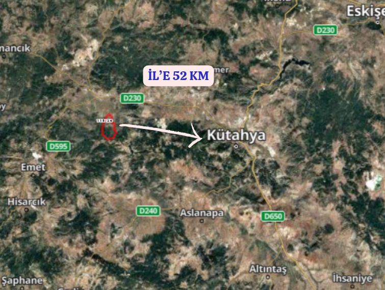 KÜTAHYA TAVŞANLI KARACAKAŞ KÖYÜNDE  1.365 M²  TARLA SATILIKTIR - KÜTAHYA TAVŞANLI fotoğraf 7