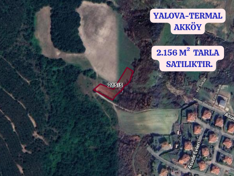 YALOVA TERMAL AKKÖY KÖYÜNDE 2.156 M²  TARLA SATILIKTIR - YALOVA TERMAL fotoğraf 2