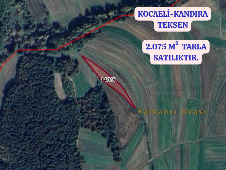 KOCAELİ KANDIRA TEKSEN   KÖYÜNDE  2.075  M²  TARLA SATILIKTIR - KOCAELİ KANDIRA fotoğraf 2