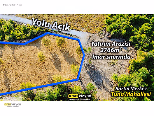 TUNA MAHALLESİ GELECEĞİNİZİN YATIRIMI İMAR SINIRINDA 2766M²TARLA - BARTIN MERKEZ fotoğraf 5