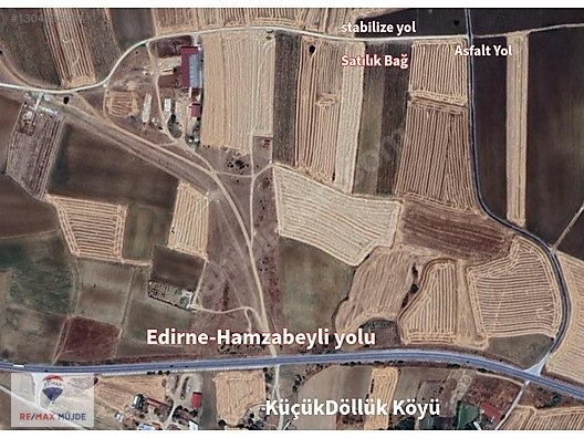 EDİRNE MERKEZ KÜÇÜKDÖLLÜK MAH.15.821 M2 RESMİ YOLA CEPHE BAĞ - EDİRNE MERKEZ fotoğraf 3