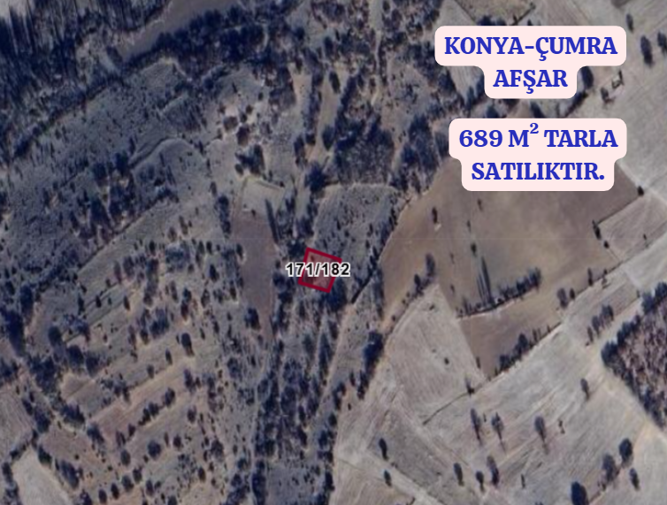 KONYA ÇUMRA AFŞAR   KÖYÜNDE  689 M²  TARLA  SATILIKTIR - KONYA ÇUMRA fotoğraf 2