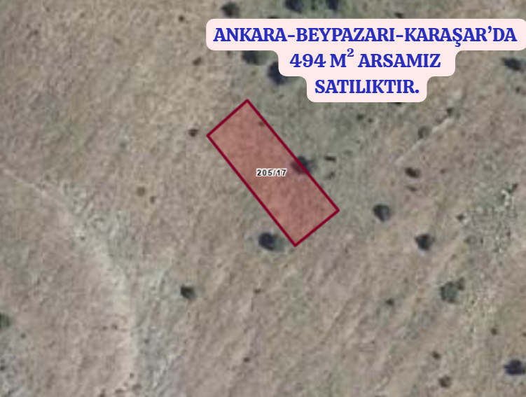 ANKARA  BEYPAZARI KARAŞAR KÖYÜNDE 494 M² ARSAMIZ SATILIKTIR. - ANKARA BEYPAZARI fotoğraf 2