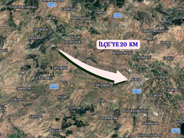 ÇORUM ALACA İMAT   KÖYÜNDE 1.800  M²  BAĞ  SATILIKTIR - ÇORUM ALACA fotoğraf 5