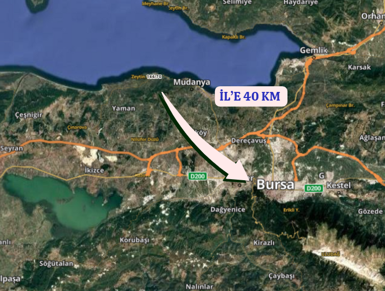 BURSA MUDANYA TİRİLYE (TALATBEY)  KÖYÜNDE 3.057 M²  ZEYTİNLİK SATILIKTIR - BURSA MUDANYA fotoğraf 7