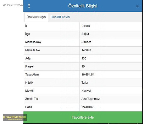 Bilecik Söğüt'te 10.654 m² Satılık Tarla - BİLECİK SÖĞÜT fotoğraf 9