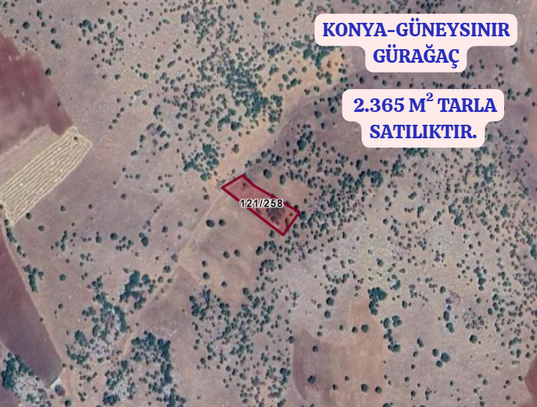KONYA GÜNEYSINIR GÜRAĞAÇ  KÖYÜNDE   2.365   M²  TARLA  SATILIKTIR - KONYA GÜNEYSINIR fotoğraf 2