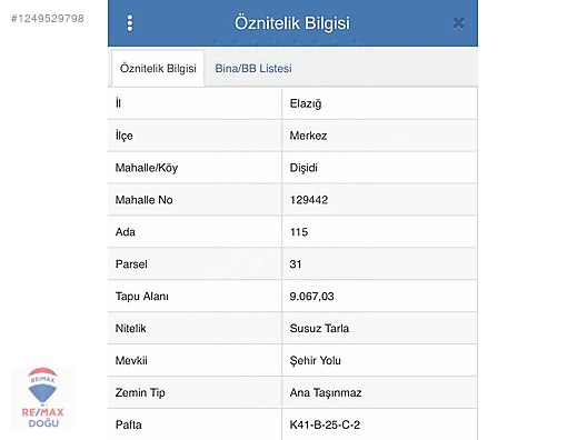 [REMAX DOĞU] DİŞİDİ'DE UYGUN FİYATLI TAPUSU HAZIR 9 DÖNÜM ARAZİ - ELAZIĞ MERKEZ fotoğraf 3