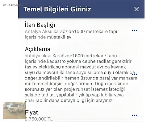 Antalya Aksu karaöz'de1500 metrekare tapu içerisinde müstakil ev - ANTALYA AKSU fotoğraf 5
