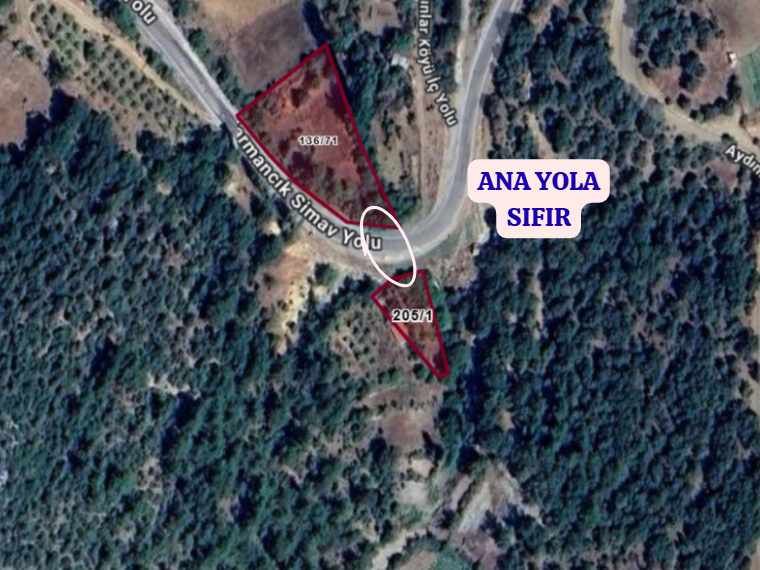 KÜTAHYA TAVŞANLI AYDINLAR  KÖYÜNDE 567 M²  TARLA  SATILIKTIR - KÜTAHYA TAVŞANLI fotoğraf 3