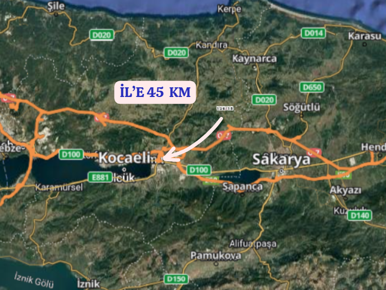 KOCAELİ İZMİT  AMBARCI  KÖYÜNDE 870 M²  TARLA  SATILIKTIR - KOCAELİ İZMİT fotoğraf 11