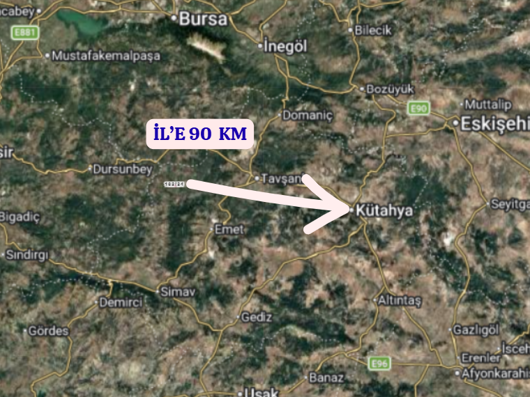 KÜTAHYA TAVŞANLI ÇINARCIK  KÖYÜNDE 1.168 M² TARLA SATILIKTIR - KÜTAHYA TAVŞANLI fotoğraf 6