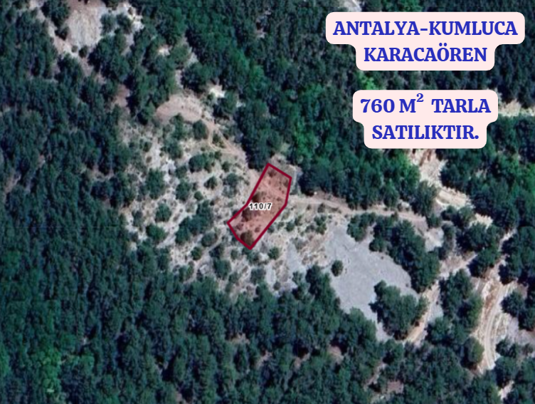 ANTALYA KUMLUCA KARACAÖREN  KÖYÜNDE 760  M²   TARLA  SATILIKTIR - ANTALYA KUMLUCA fotoğraf 2
