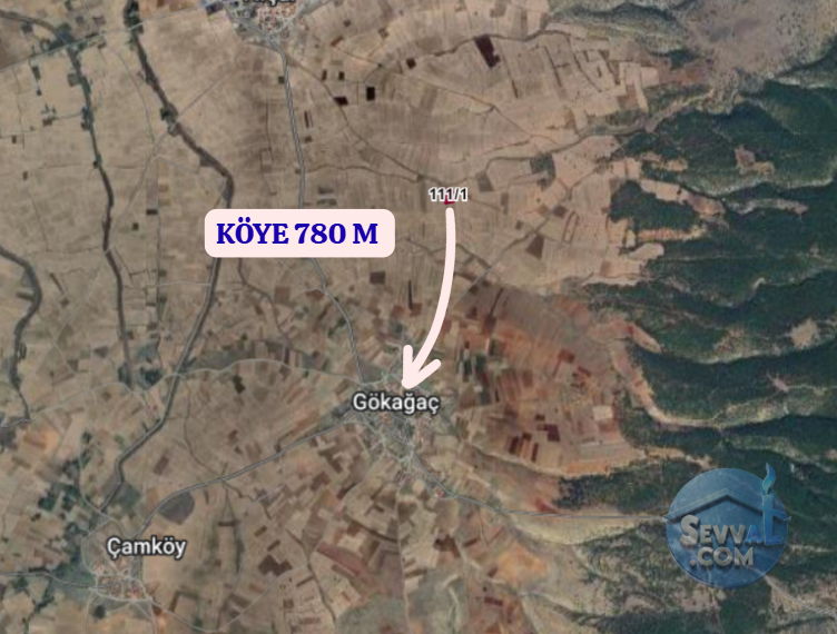 KÜTAHYA ÇAVDARHİSAR GÖKAĞAÇ  KÖYÜNDE  2.082 M²  TARLA SATILIKTIR - KÜTAHYA ÇAVDARHİSAR fotoğraf 4