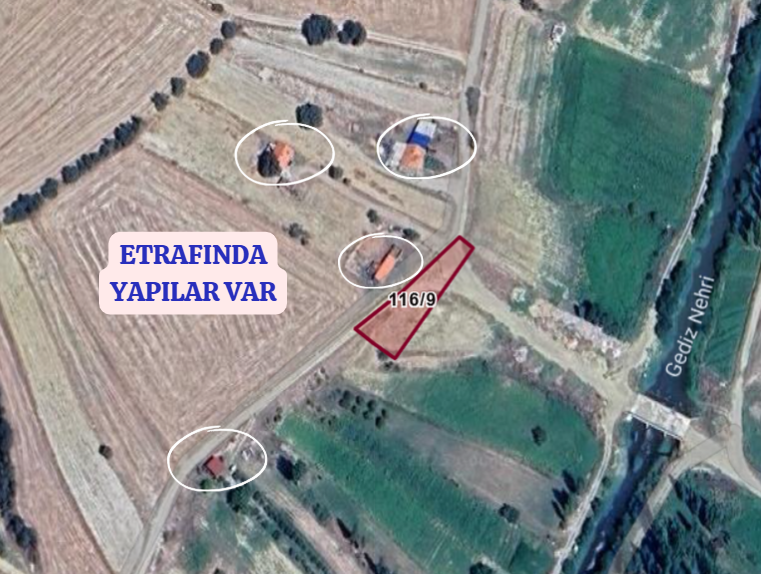 KÜTAHYA GEDİZ GÖLCÜK  KÖYÜNDE 604 M²  TARLA  SATILIKTIR - KÜTAHYA GEDİZ fotoğraf 4