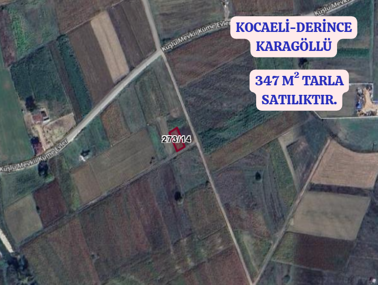 KOCAELİ DERİNCE KARAGÖLLÜ  KÖYÜNDE   347 M²  TARLA  SATILIKTIR - KOCAELİ DERİNCE fotoğraf 2