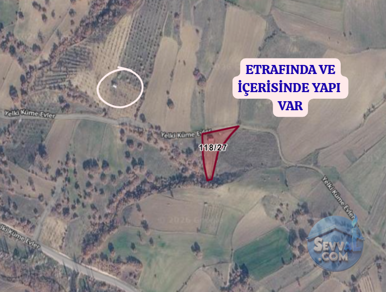 KÜTAHYA GEDİZ YELKİ  KÖYÜNDE 1.175 M²  TARLA  SATILIKTIR - KÜTAHYA GEDİZ fotoğraf 4