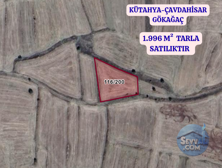 KÜTAHYA ÇAVDARHİSAR GÖKAĞAÇ  KÖYÜNDE  1.996 M²  TARLA SATILIKTIR - KÜTAHYA ÇAVDARHİSAR fotoğraf 2