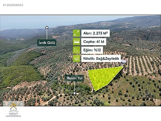 Bursa İznik Göl Manzaralı Müstakil Tapulu Satılık Bahçe - BURSA İZNİK fotoğraf 2