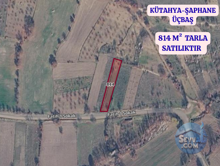 KÜTAHYA ŞAPHANE ÜÇBAŞ  KÖYÜNDE 814 M²  TARLA  SATILIKTIR - KÜTAHYA ŞAPHANE fotoğraf 2