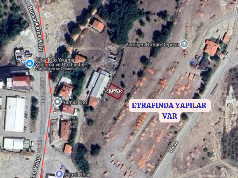 BURSA KELES YENİCE KÖYÜNDE 235  M² ARSA  SATILIKTIR - BURSA KELES fotoğraf 6