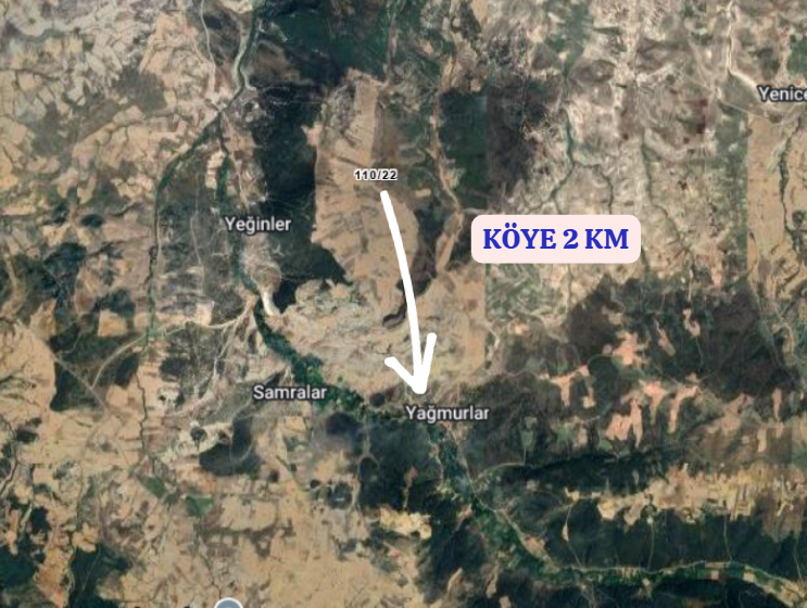 KÜTAHYA GEDİZ YAĞMURLAR  KÖYÜNDE 1.063 M²  TARLA  SATILIKTIR - KÜTAHYA GEDİZ fotoğraf 4