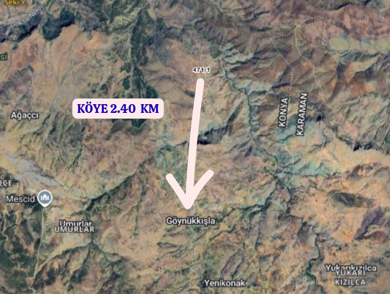 KONYA HADİM GÖYNÜKKIŞLA    KÖYÜNDE 2.688  M²  BAĞ  SATILIKTIR - KONYA HADİM fotoğraf 4