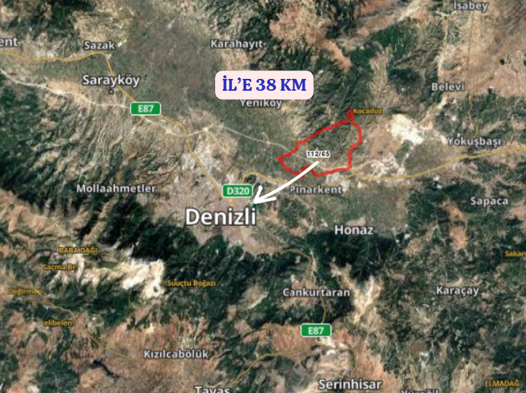 DENİZLİ PAMUKKALE KOCADERE MAHALLESİNDE  ARSANIN  350 M²  Sİ SATILIKTIR - DENİZLİ PAMUKKALE fotoğraf 9