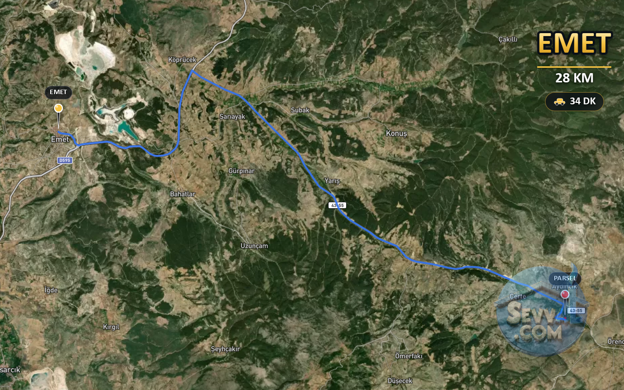 KÜTAHYA EMET AYDINCIK/CUMHURİYET 852 m² SATILIK ARSA - KÜTAHYA EMET fotoğraf 5
