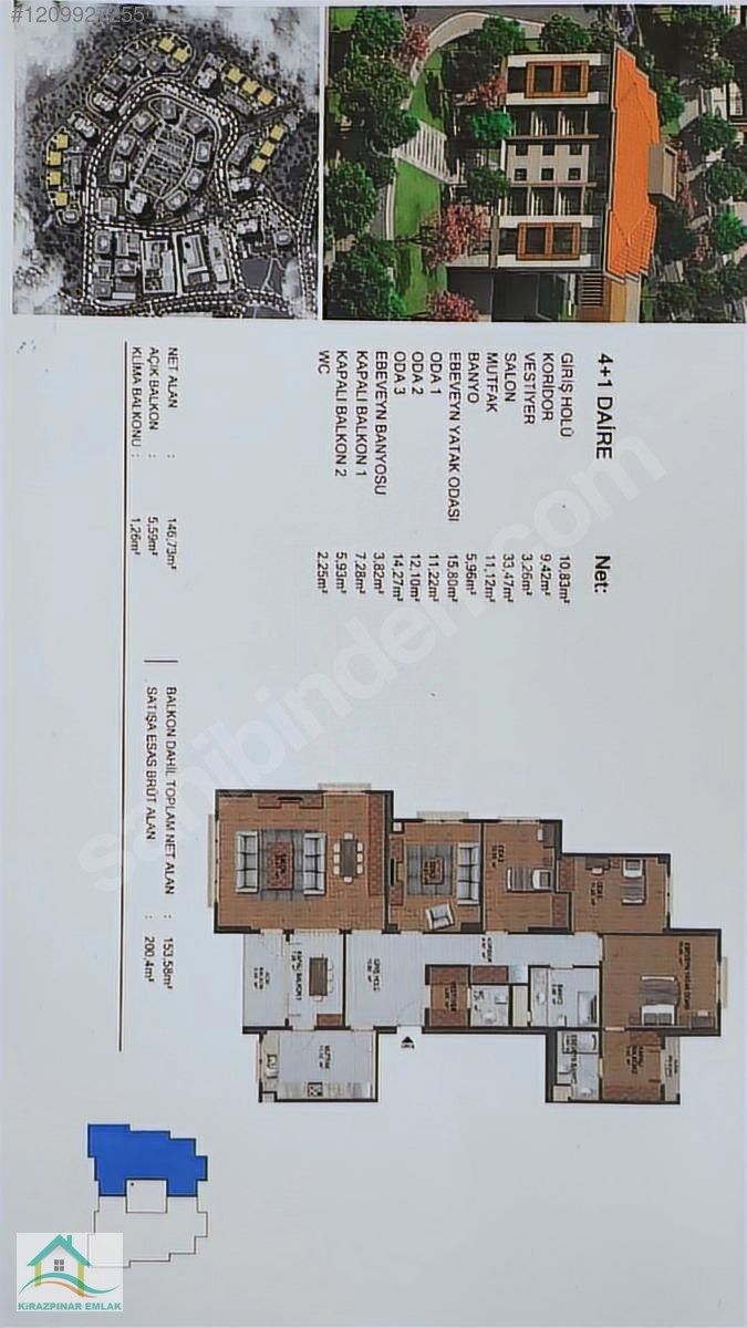 GEBZE EMLAK KONUTLARI 3.ETAP F TİPİ 4+1 - KOCAELİ GEBZE fotoğraf 9