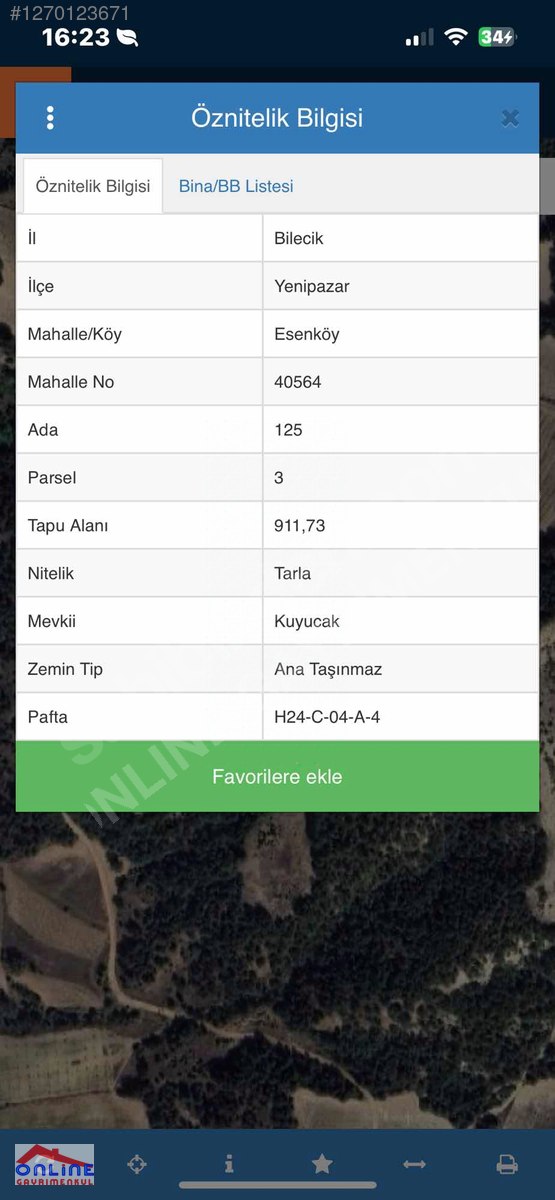 BİLECİK YENİPAZAR ESENKÖY 911 M2 ARAZİ - BİLECİK YENİPAZAR fotoğraf 7