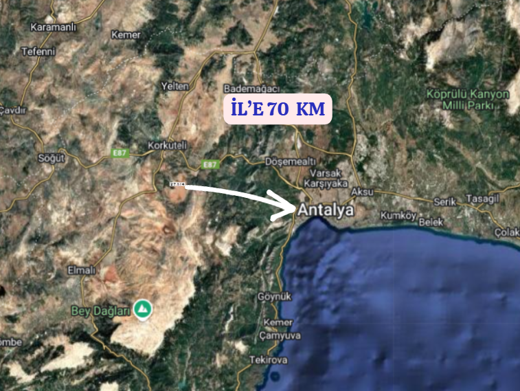ANTALYA KORKUTELİ BEĞİŞ   KÖYÜNDE 189  M² TARLA  SATILIKTIR - ANTALYA KORKUTELİ fotoğraf 9