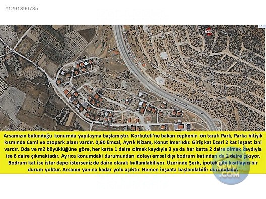 Korkuteli'nin en gözde parseli satışta... Otogar Karşısı Tepenin Üstü.... - ANTALYA KORKUTELİ fotoğraf 23