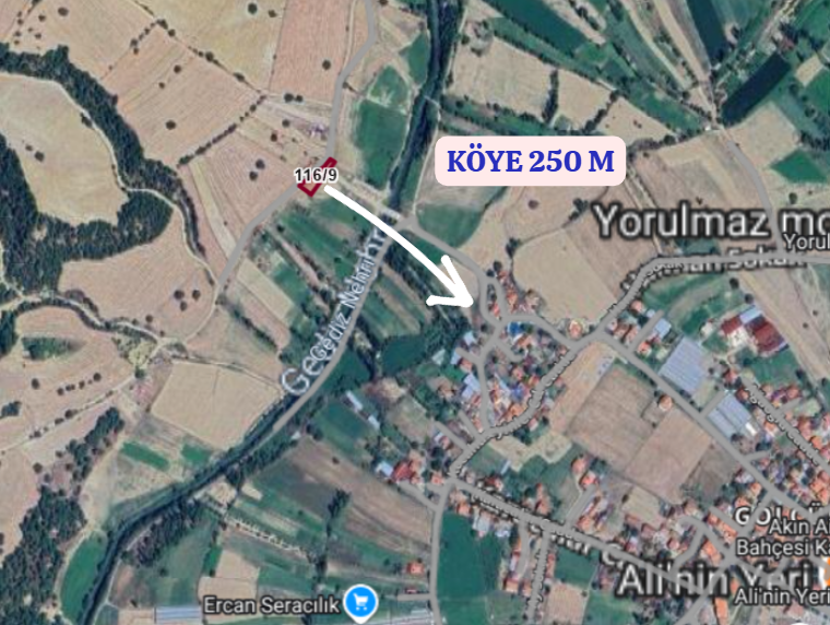 KÜTAHYA GEDİZ GÖLCÜK  KÖYÜNDE 604 M²  TARLA  SATILIKTIR - KÜTAHYA GEDİZ fotoğraf 5