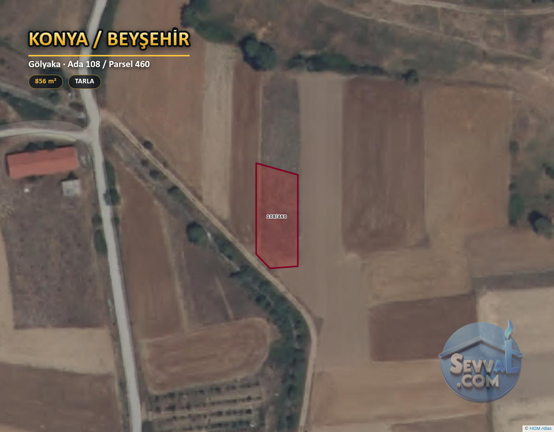 KONYA BEYŞEHİR GÖLYAKA 856 m² SATILIK ARSA - KONYA BEYŞEHİR fotoğraf 2