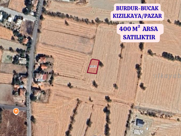 BURDUR BUCAK KIZILKAYA/PAZAR   KÖYÜNDE 400  M²  ARSA SATILIKTIR - BURDUR BUCAK fotoğraf 2