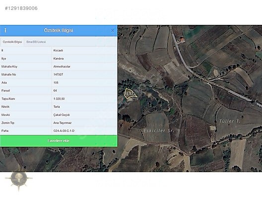 KANDIRA AHMETHACILAR'DA 1028m2 RESMİ YOLA 1 PARSEL FIRSAT TARLA - KOCAELİ KANDIRA fotoğraf 3