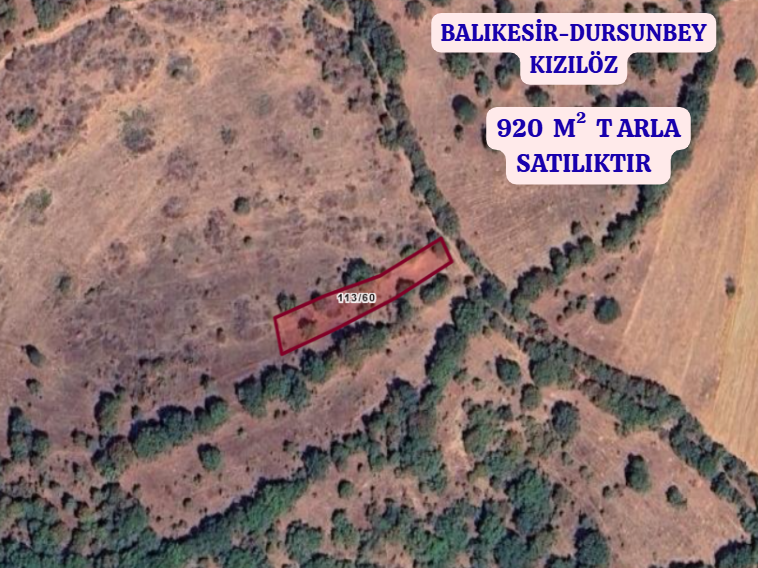 BALIKESİR DURSUNBEY KIZILÖZ  KÖYÜNDE 920  M²  TARLA  SATILIKTIR - BALIKESİR DURSUNBEY fotoğraf 2