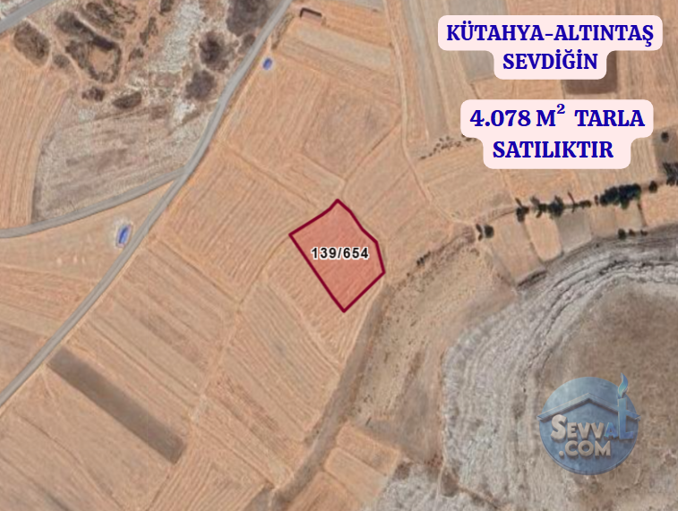 KÜTAHYA ALTINTAŞ SEVDİĞİN    KÖYÜNDE  4.078 M²TARLA  SATILIKTIR - KÜTAHYA ALTINTAŞ fotoğraf 2