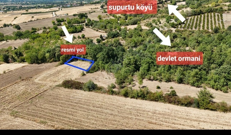 SÜPÜRTÜDE SATILIK 600 M² RESMI YOLU BULUNAN TARLA - BURSA İNEGÖL fotoğraf 2