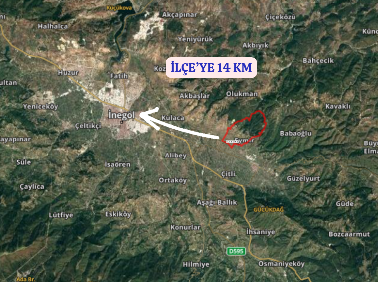 BURSA İNEGÖL EYMİR   KÖYÜNDE 831  M² TARLA  SATILIKTIR - BURSA İNEGÖL fotoğraf 5