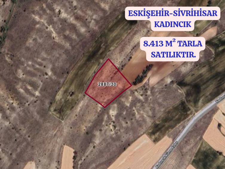 ESKİŞEHİR SİVRİHİSAR KADINCIK  KÖYÜNDE 8.413 M²  TARLA  SATILIKTIR - ESKİŞEHİR SİVRİHİSAR fotoğraf 2