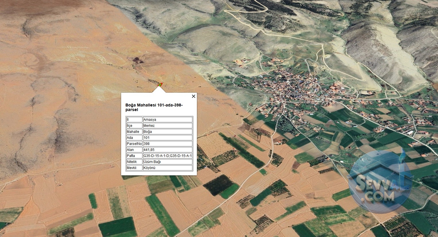 AMASYA MERKEZ BOĞA KÖYÜ 441 m² ÜZÜM BAĞI SATILIK - Amasya Merkez fotoğraf 2