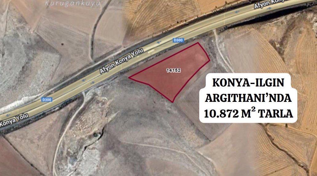 KONYA ILGIN ARGITHANI KÖYÜ'NDE 10.872 M² KÖYÜ'NDE TARLA SATILIK. - KONYA ILGIN fotoğraf 2