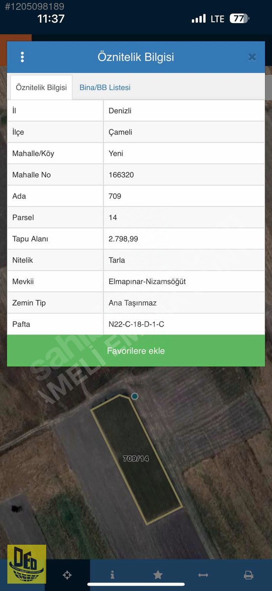 ÇAMELİ YENİ MAHALLE SATILIK 2.798m2 KÖŞE PARSEL KUPON TARLA - DENİZLİ ÇAMELİ fotoğraf 3