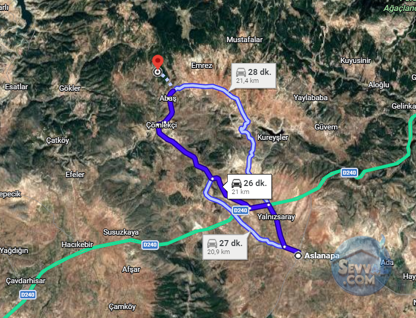 KÜTAHYA ASLANAPA EMREZ VE ABAŞ   KÖYÜNDE  1.248,1.457 VE 934 M² TOPLAM 3 TARLA   - KÜTAHYA ASLANAPA fotoğraf 12