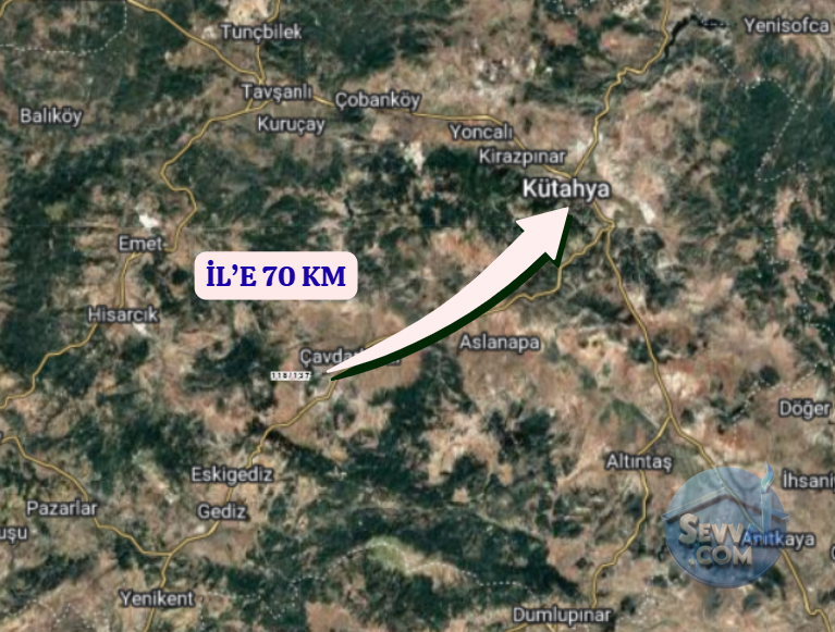 KÜTAHYA ÇAVDARHİSAR PUSATLAR  KÖYÜNDE 1.895 M²  TARLA  SATILIKTIR - KÜTAHYA ÇAVDARHİSAR fotoğraf 6