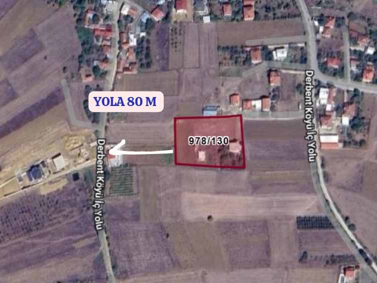 BURSA İZNİK DERBENT KÖYÜNDE TARLANIN 1.094 M² Sİ SATILIKTIR - BURSA İZNİK fotoğraf 3