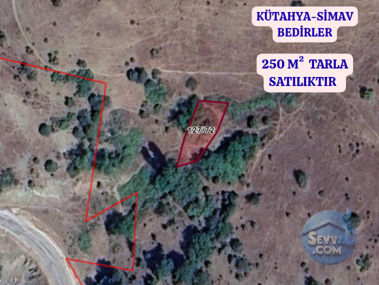 KÜTAHYA SİMAV BEDİRLER  KÖYÜNDE 250 M²  TARLA  SATILIKTIR - KÜTAHYA SİMAV fotoğraf 2