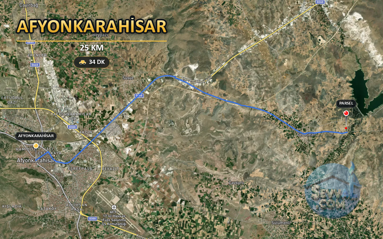 AFYONKARAHİSAR MERKEZ GEBECELER 2.800 m² SATILIK ARSA - AFYONKARAHİSAR MERKEZ fotoğraf 4